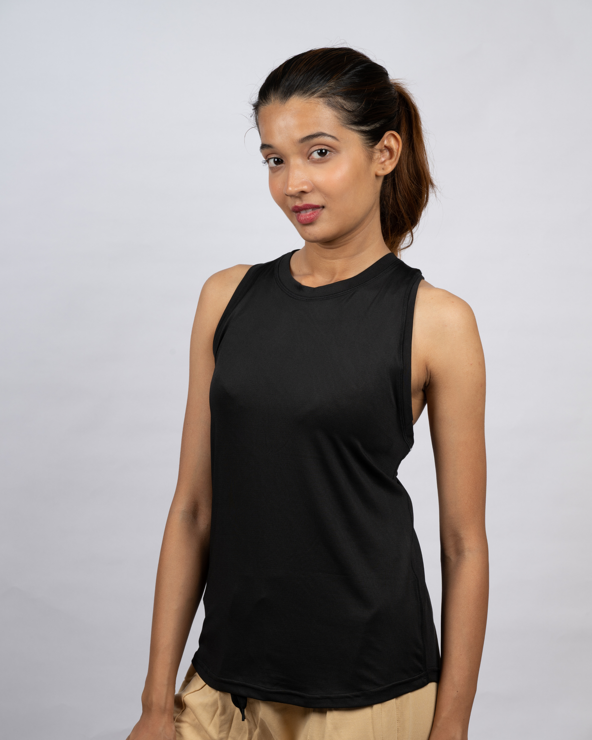 Women Black Tank Top