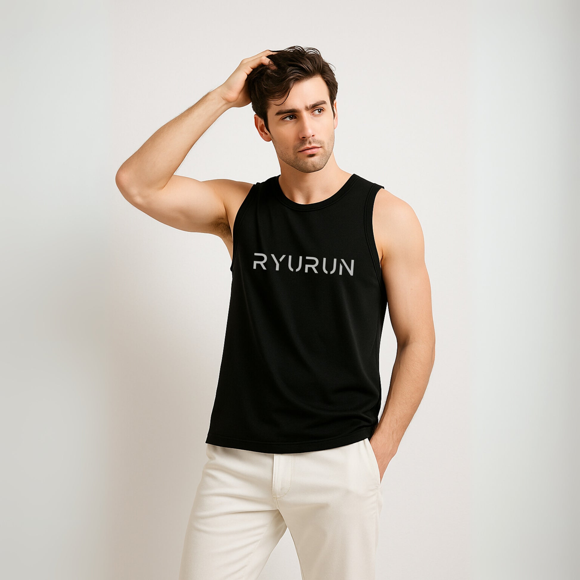 Muscle Mesh Gym Vest | Black