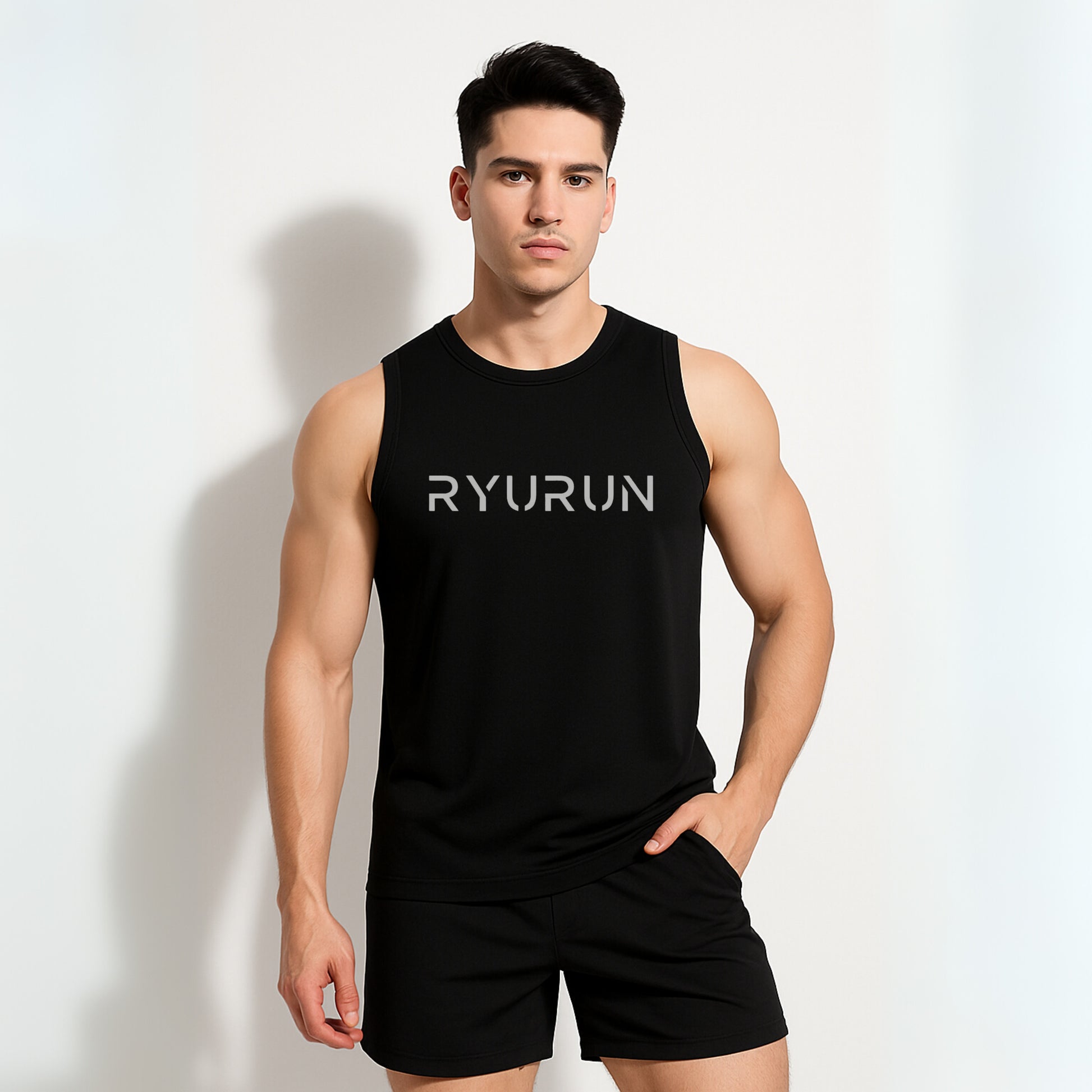 Muscle Mesh Gym Vest | Black