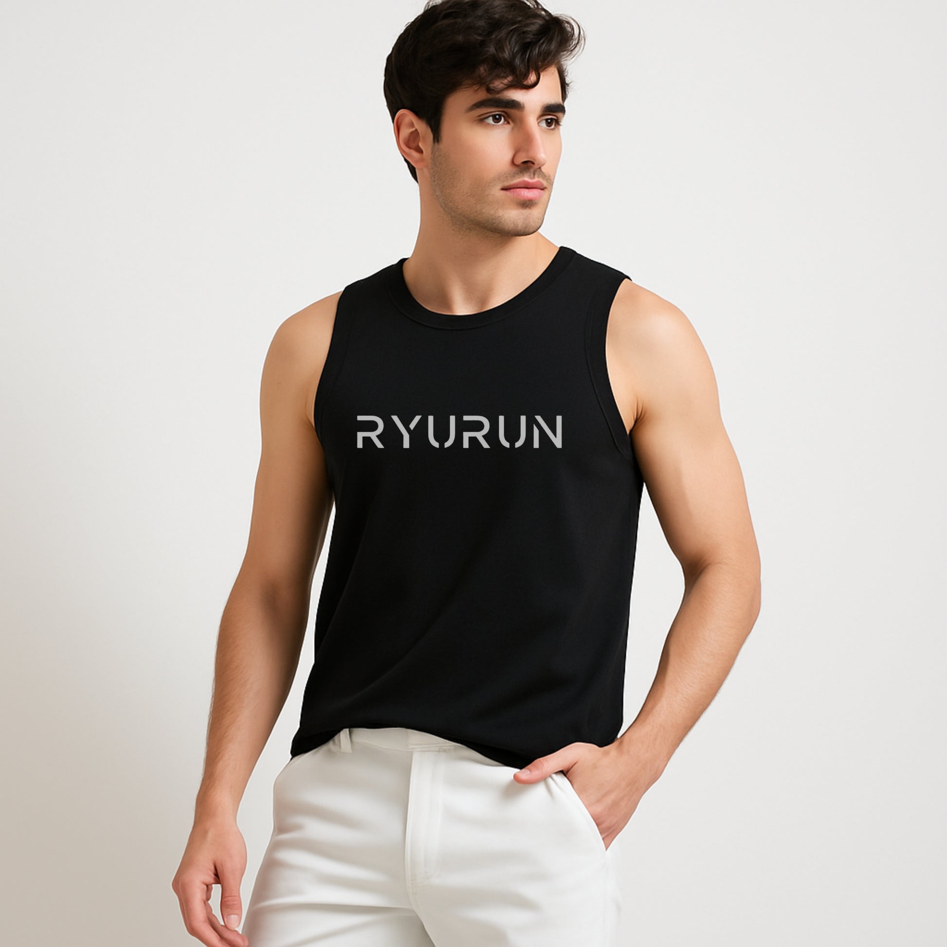 Muscle Mesh Gym Vest | Black