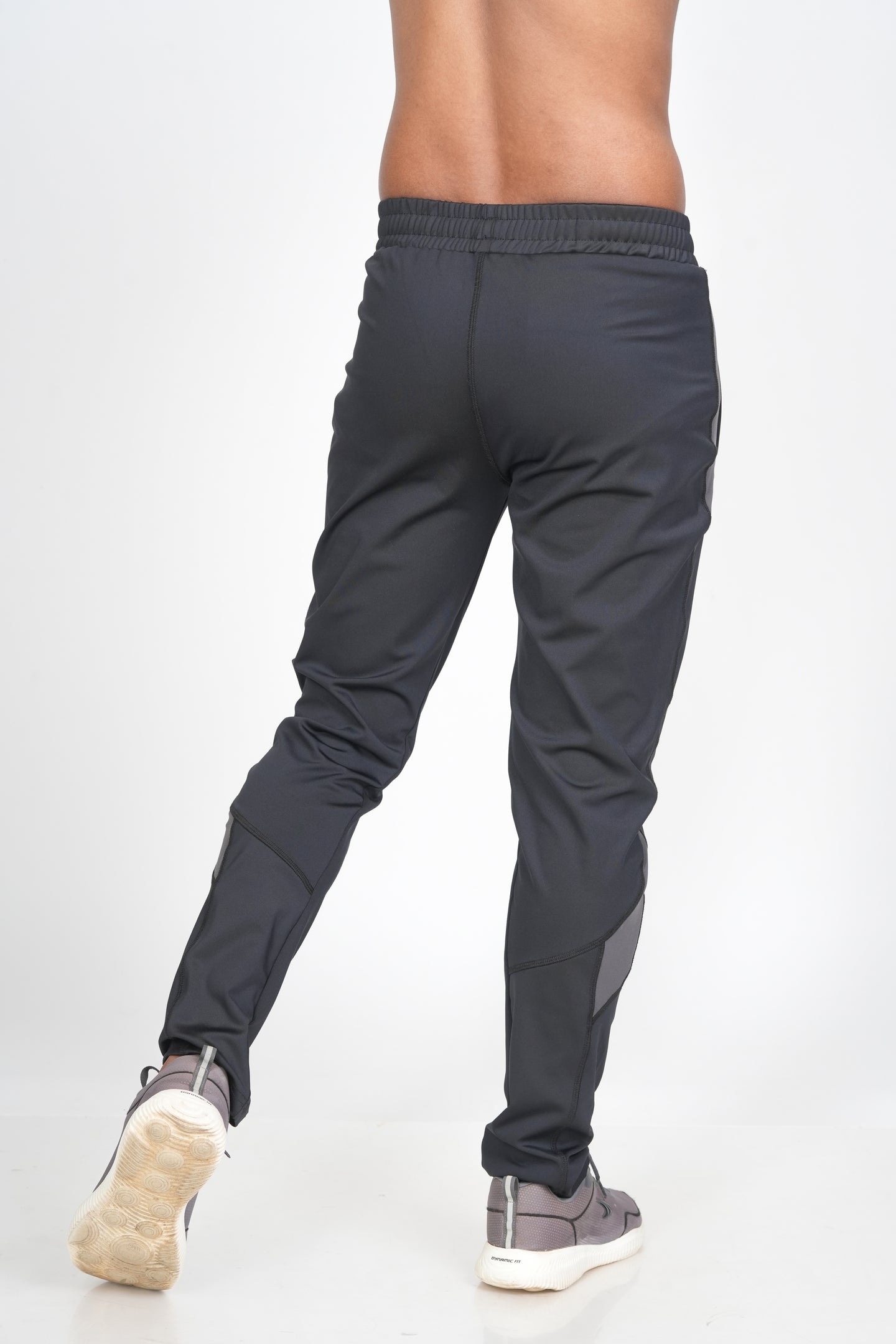 Men's Black Track Pant – Back View Displaying Clean Finish and Fit