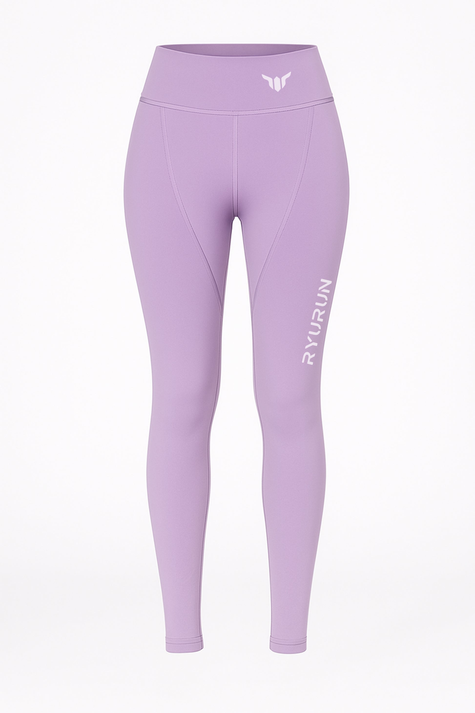 Women's Lavender Leggings – Product Mockup Showing High Waist and Sculpted Fit Design