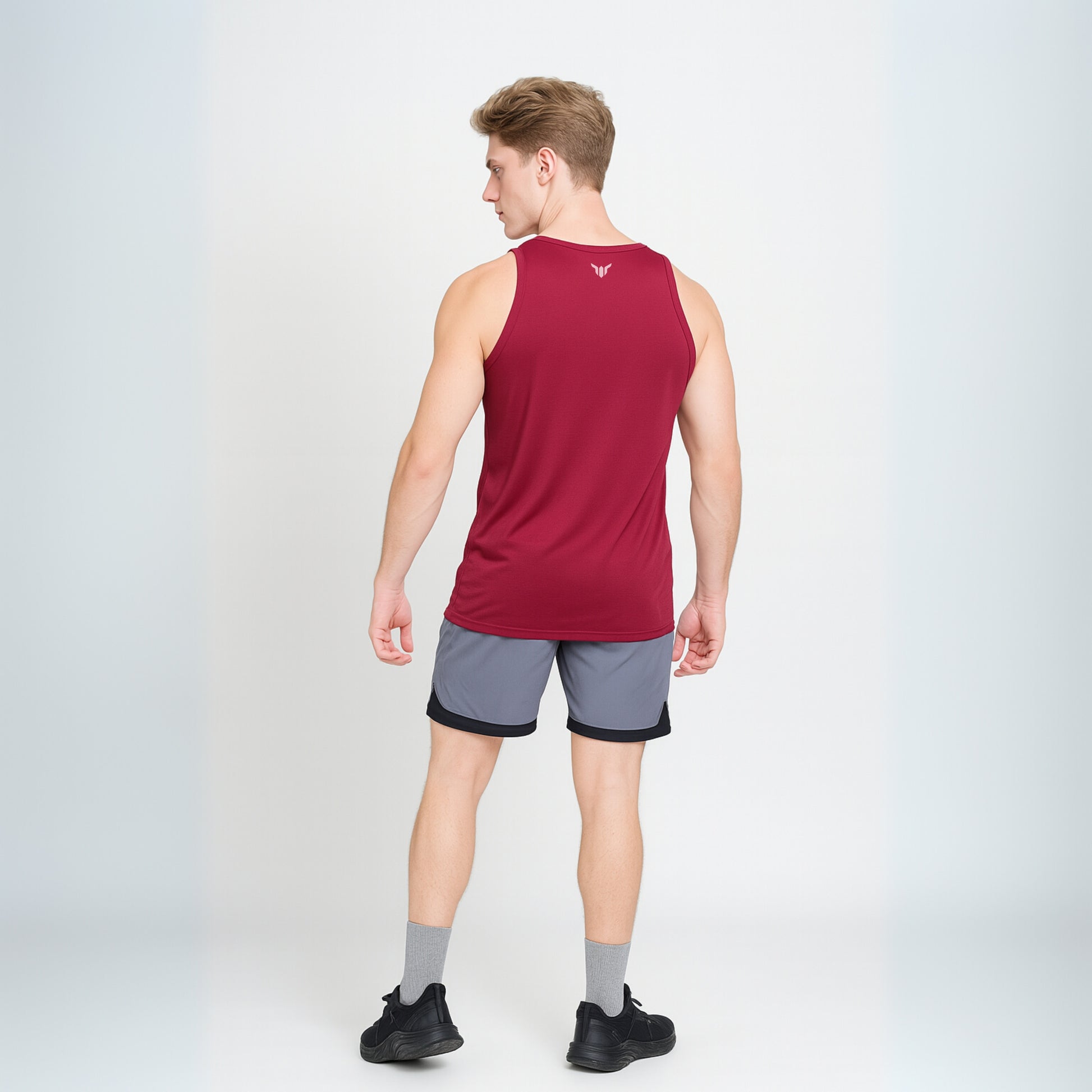 Muscle Mesh Gym Vest | Maroon
