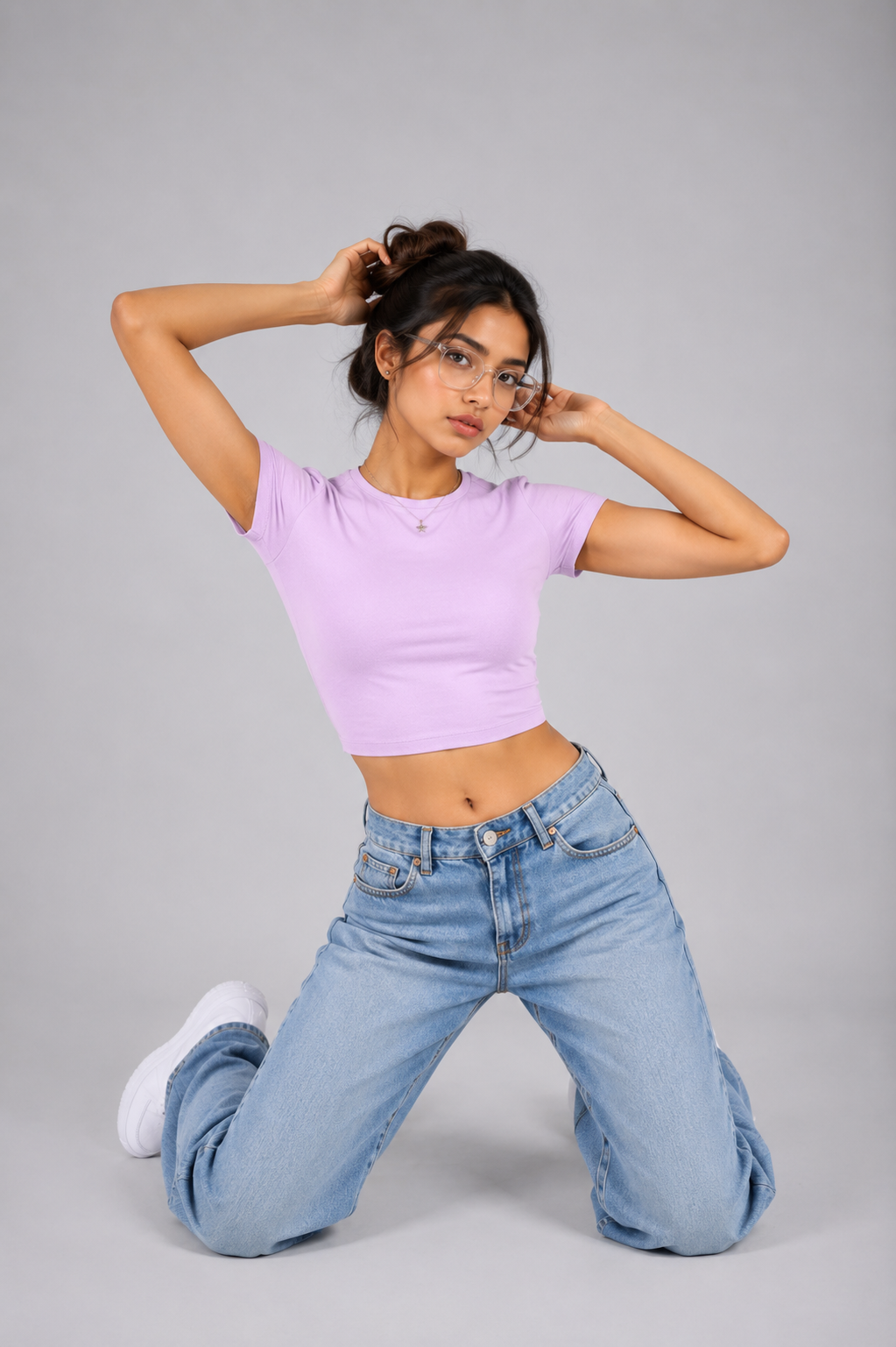 Women Lavender Baby Tee