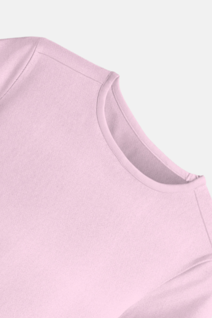 Women Pink Baby Tee