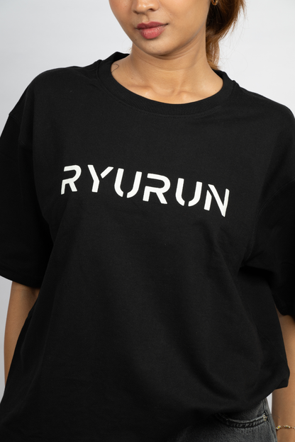 Oversized Aerella T Shirt | Black