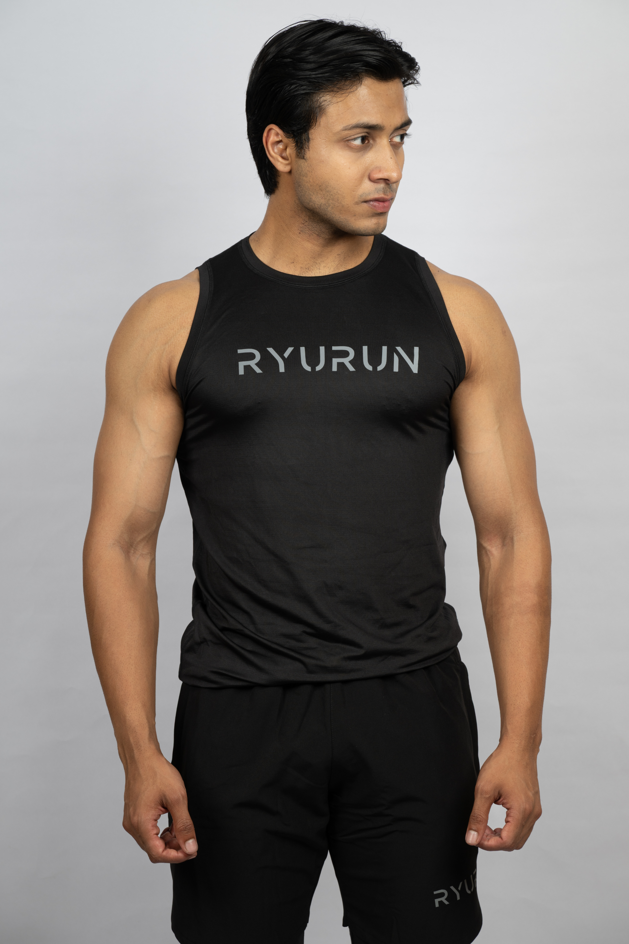 Muscle Mesh Gym Vest | Black