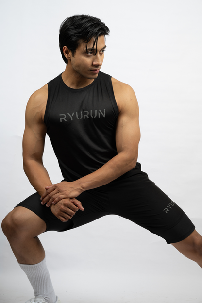Muscle Mesh Gym Vest | Black