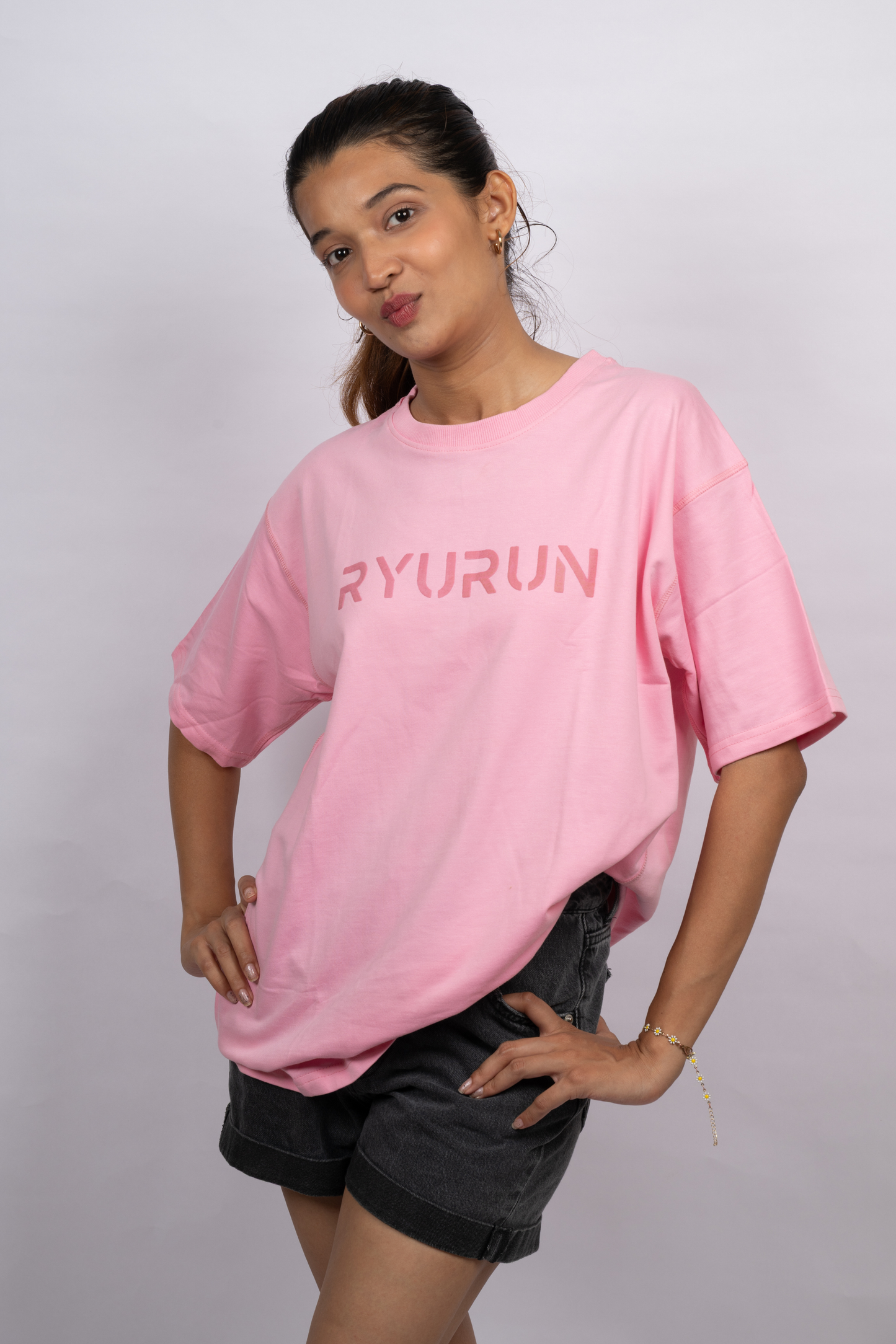 Oversized Aerella T Shirt | Pink
