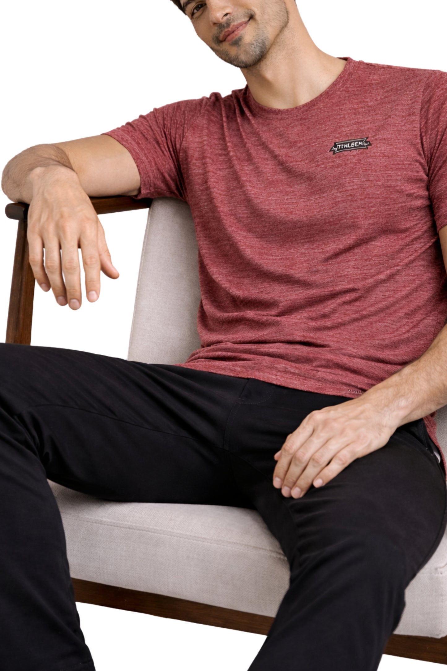 Men Red Active T-Shirt
