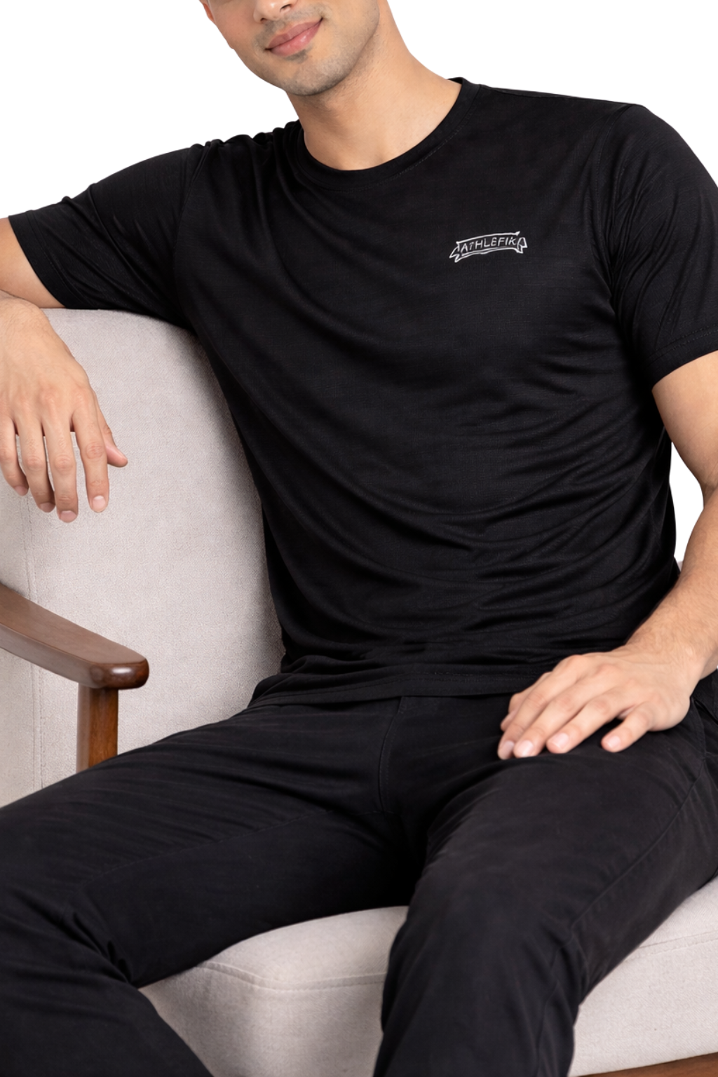Men Black Active T-Shirt