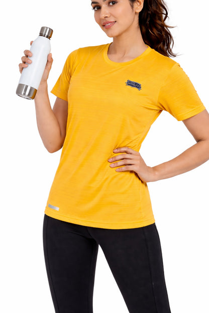 Women Yellow Active T-Shirt