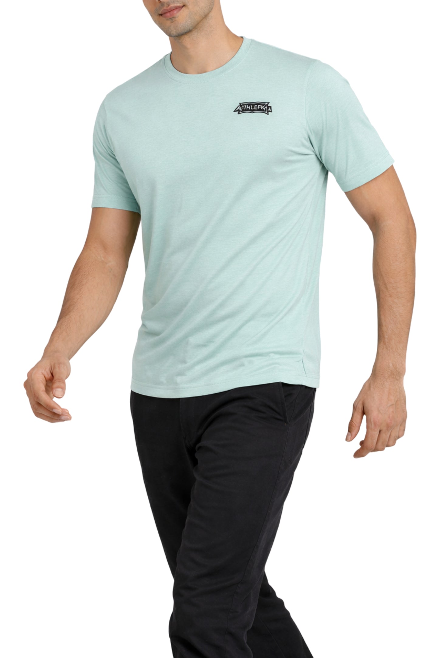 Men Sage Green Active T-Shirt