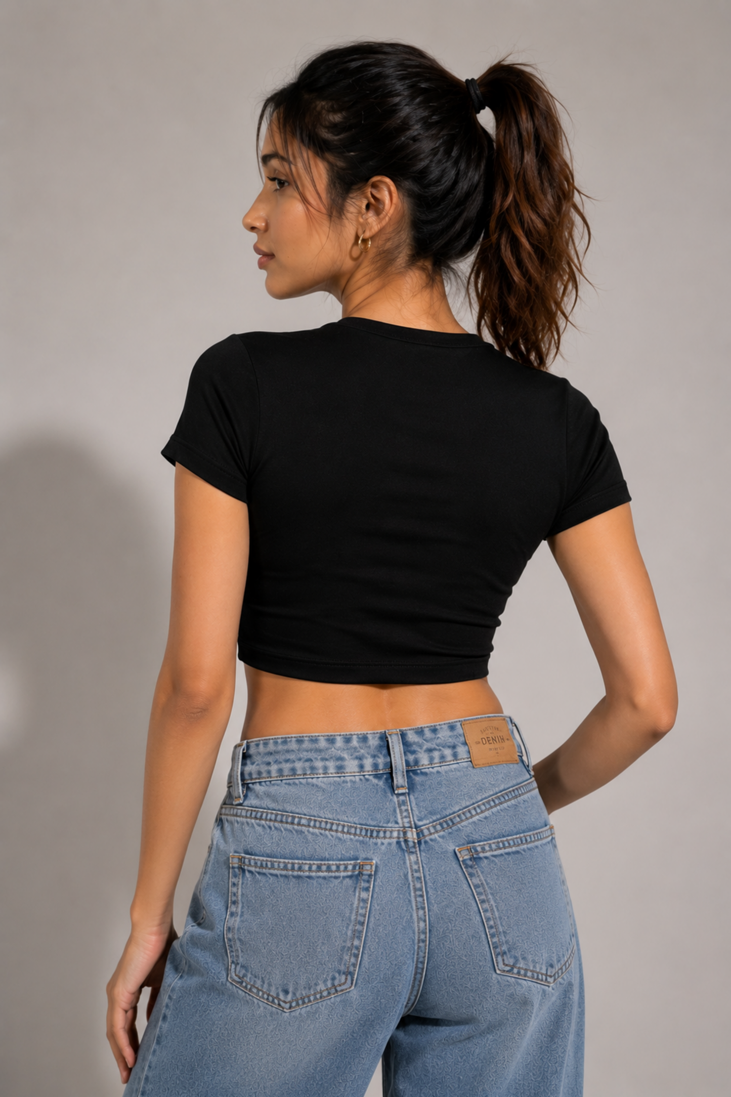 Women Black Baby Tee | Unzip Good Vibes Only