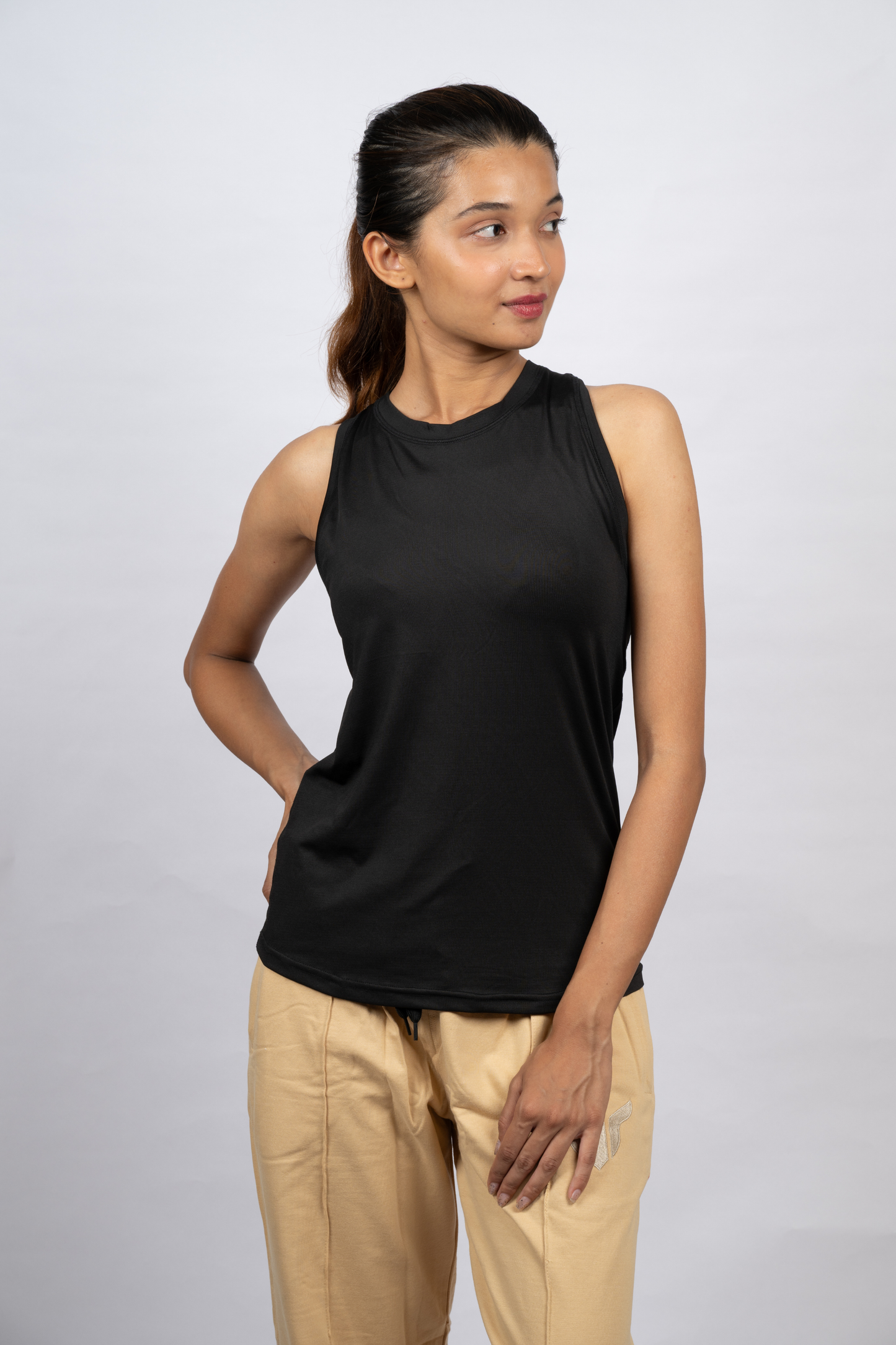 Women Black Tank Top