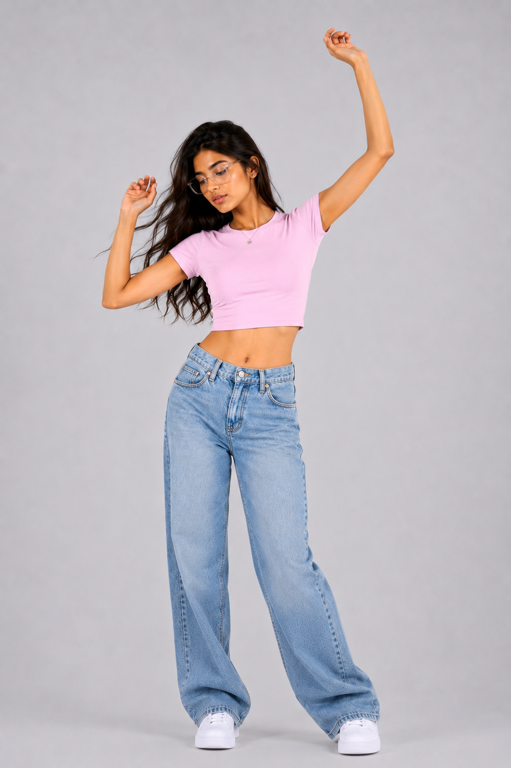 Women Pink Baby Tee