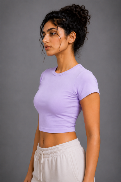 Women Lavender Baby Tee