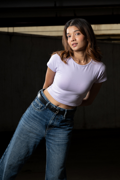 Women Lavender Baby Tee