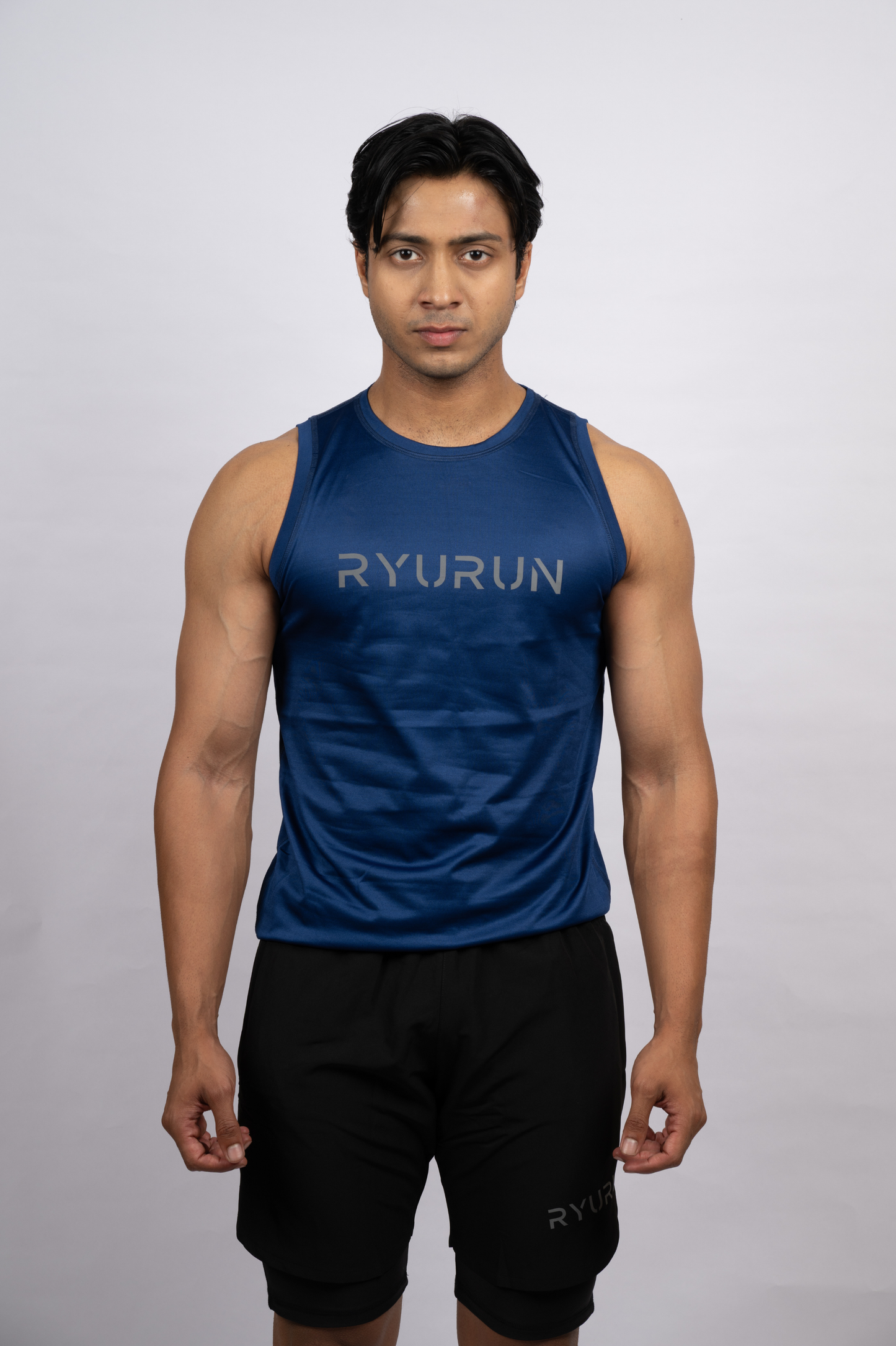Muscle Mesh Gym Vest | Blue