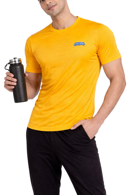 Men Yellow Active T-Shirt
