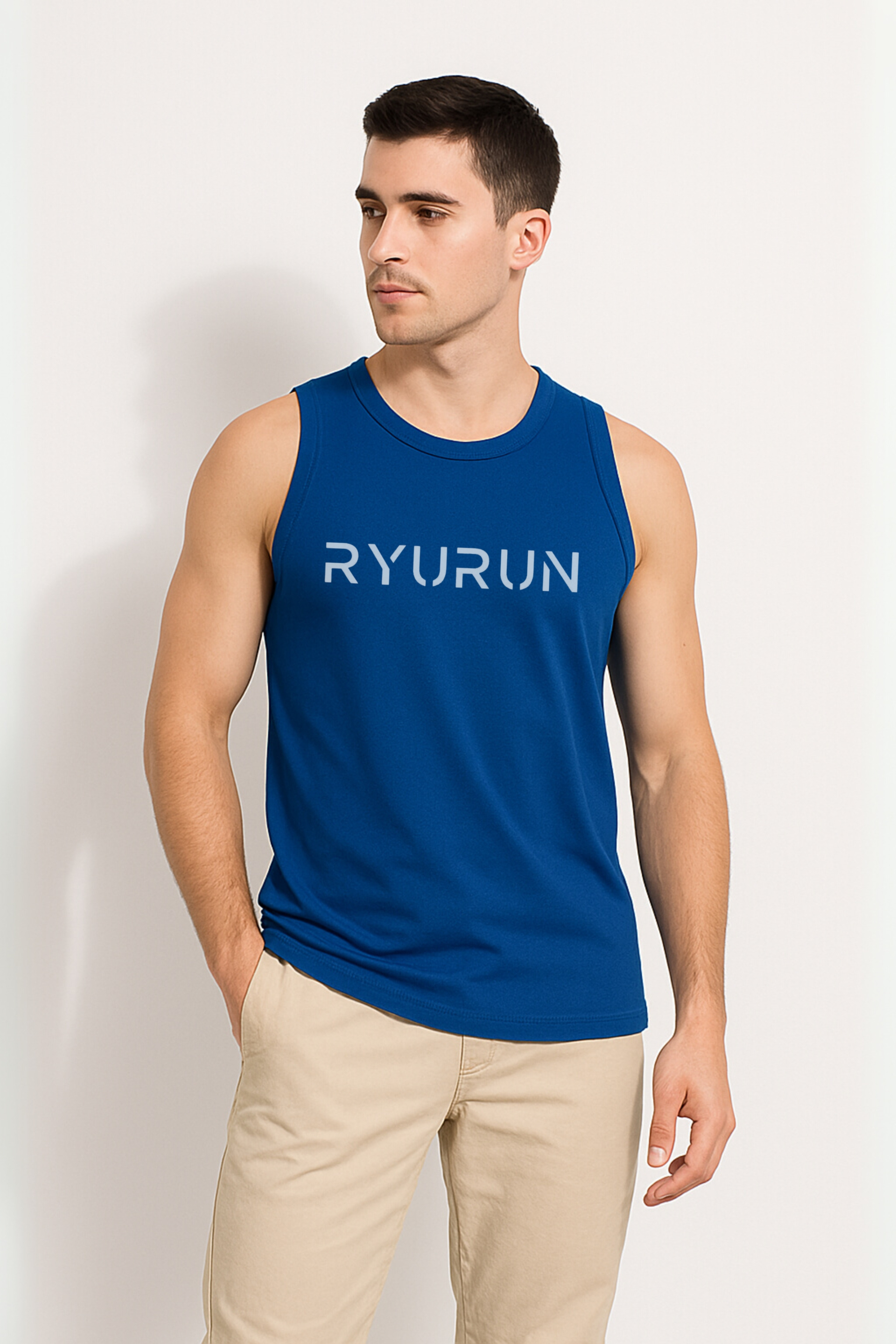 Muscle Mesh Gym Vest | Blue
