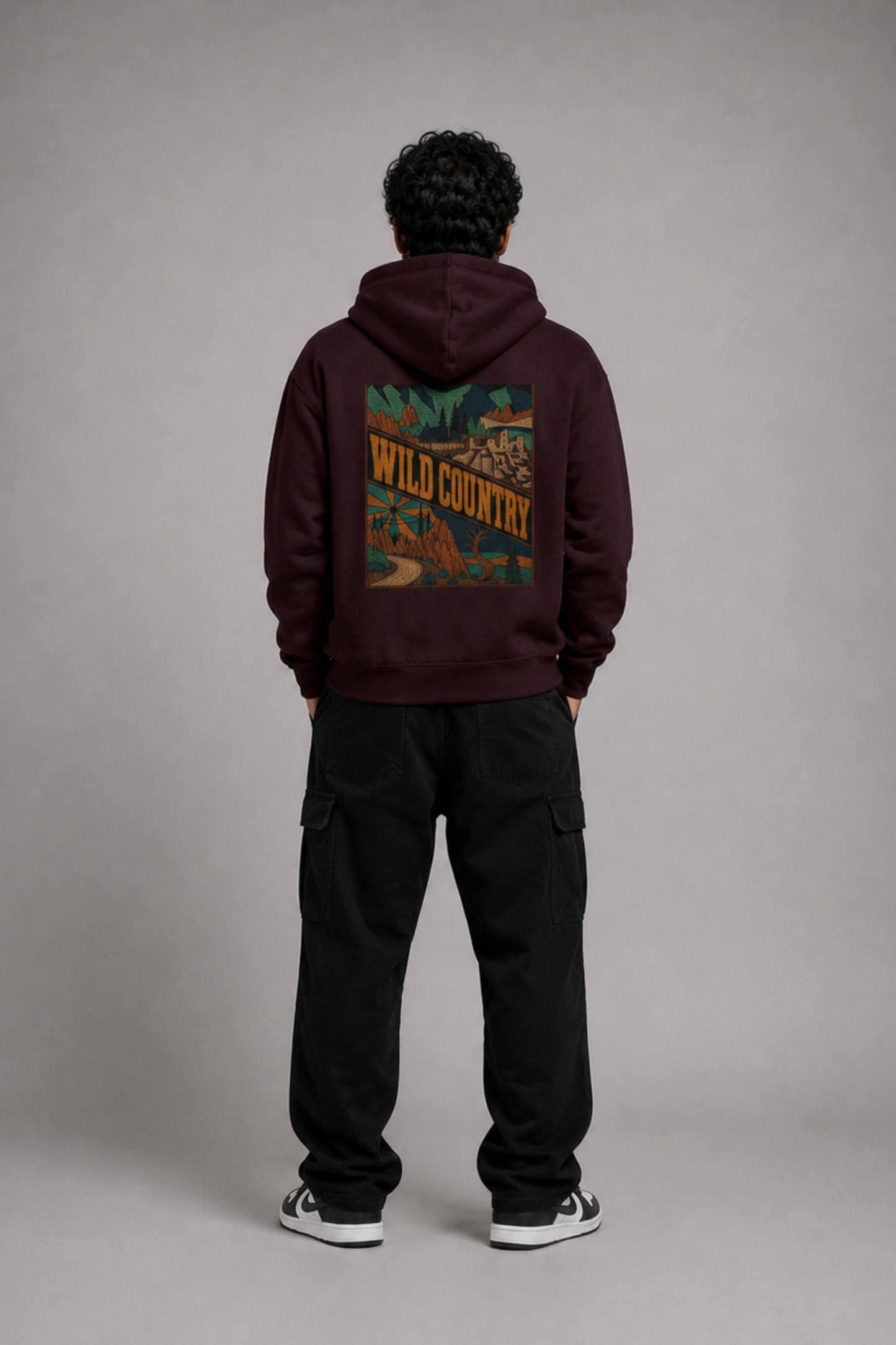 Men Solid Maroon Hoodie | Wild Haven