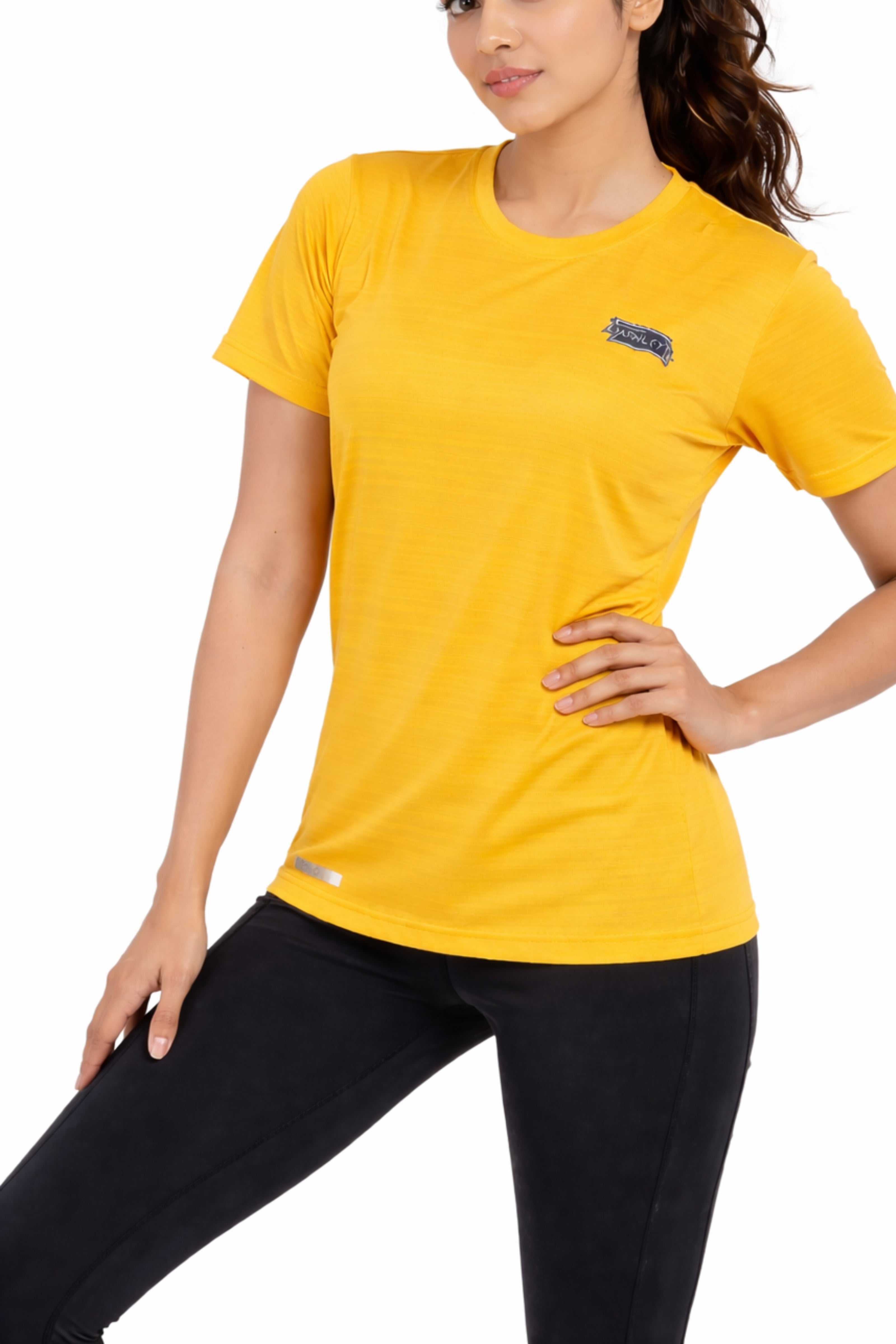 Women Yellow Active T-Shirt