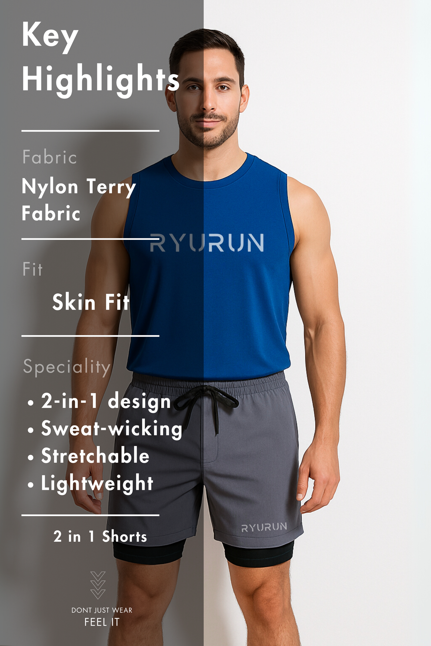 2 IN 1 Shift Short | Grey