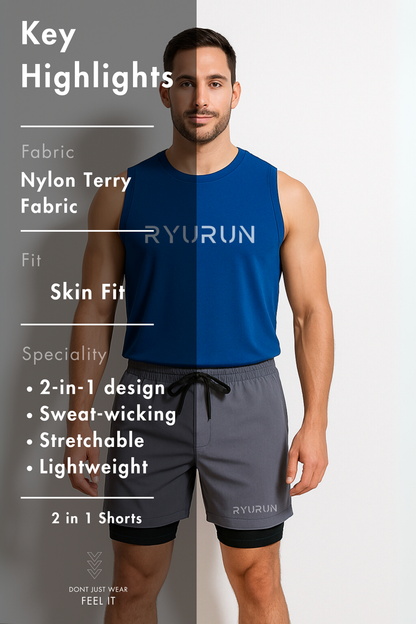 2 IN 1 Shift Short | Grey