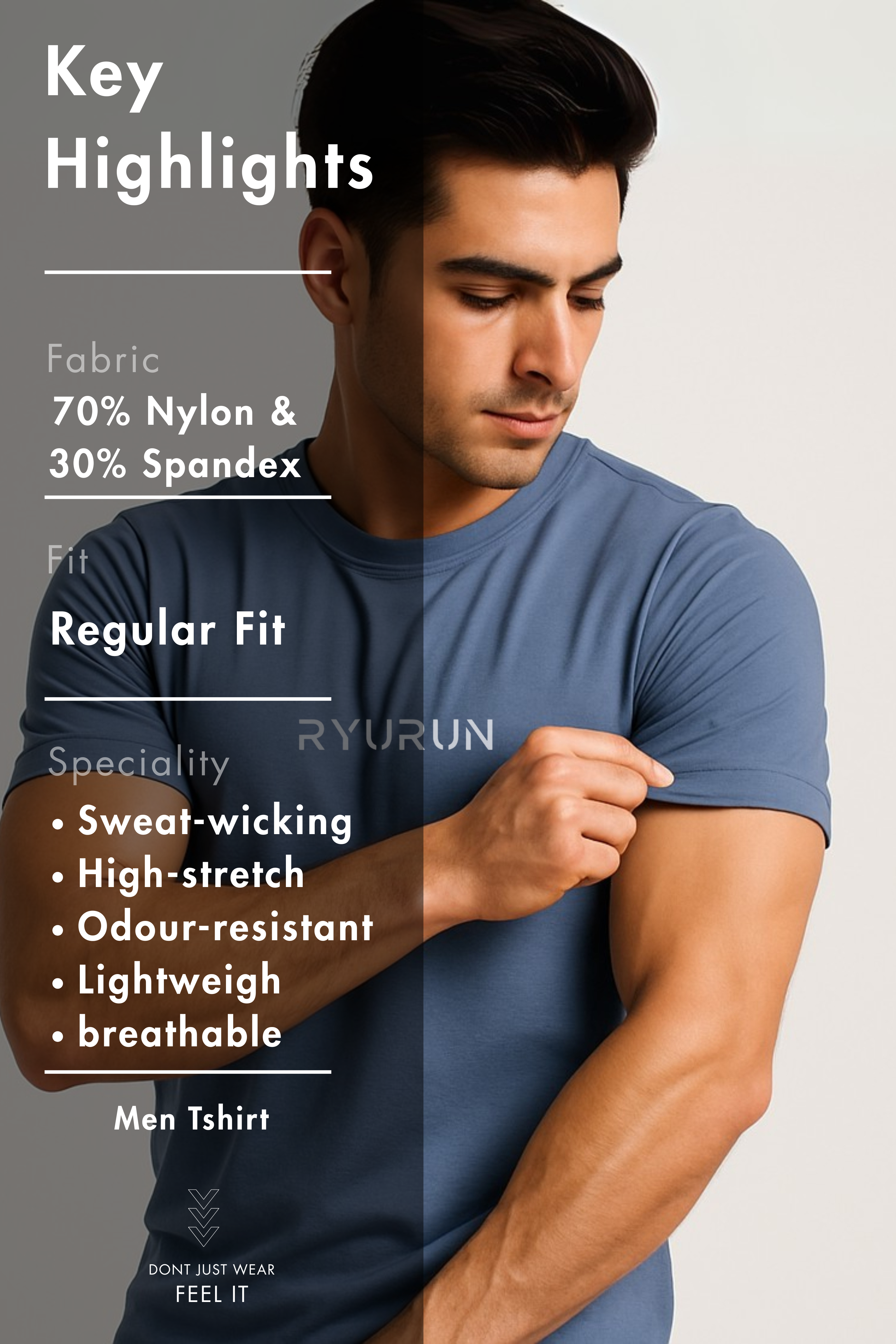 Vigorex Men's  T shirts | Lilac