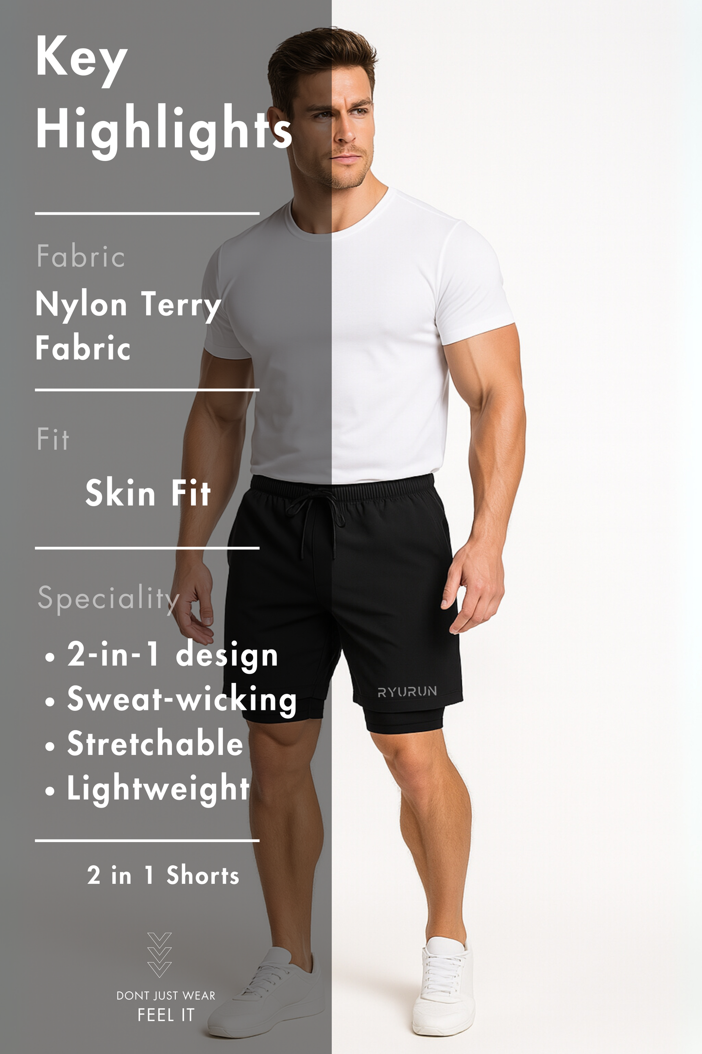 2 IN 1 Shift Short | Black