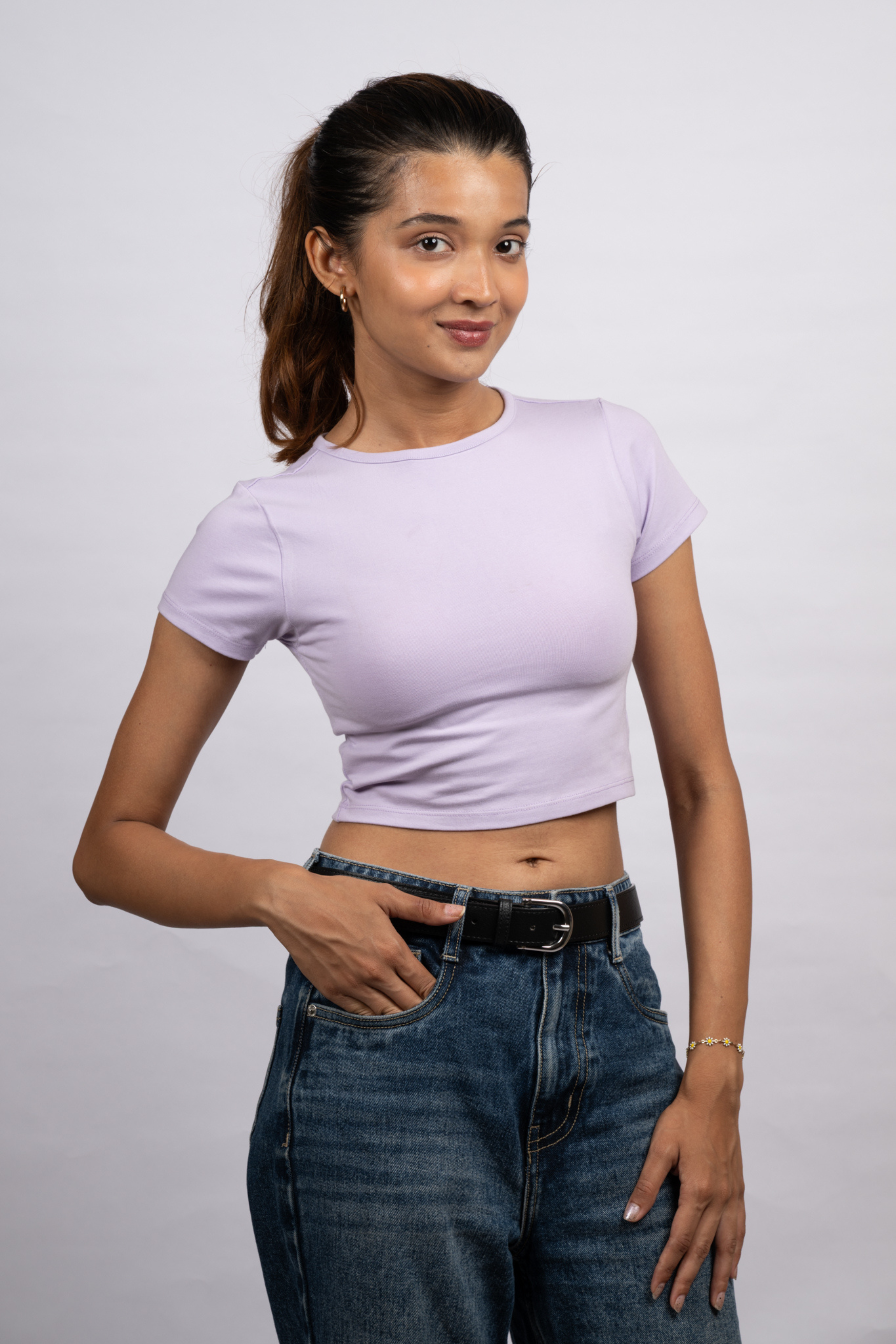 Women Lavender Baby Tee