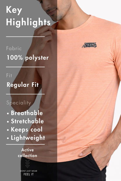 Men Pink Active T-Shirt