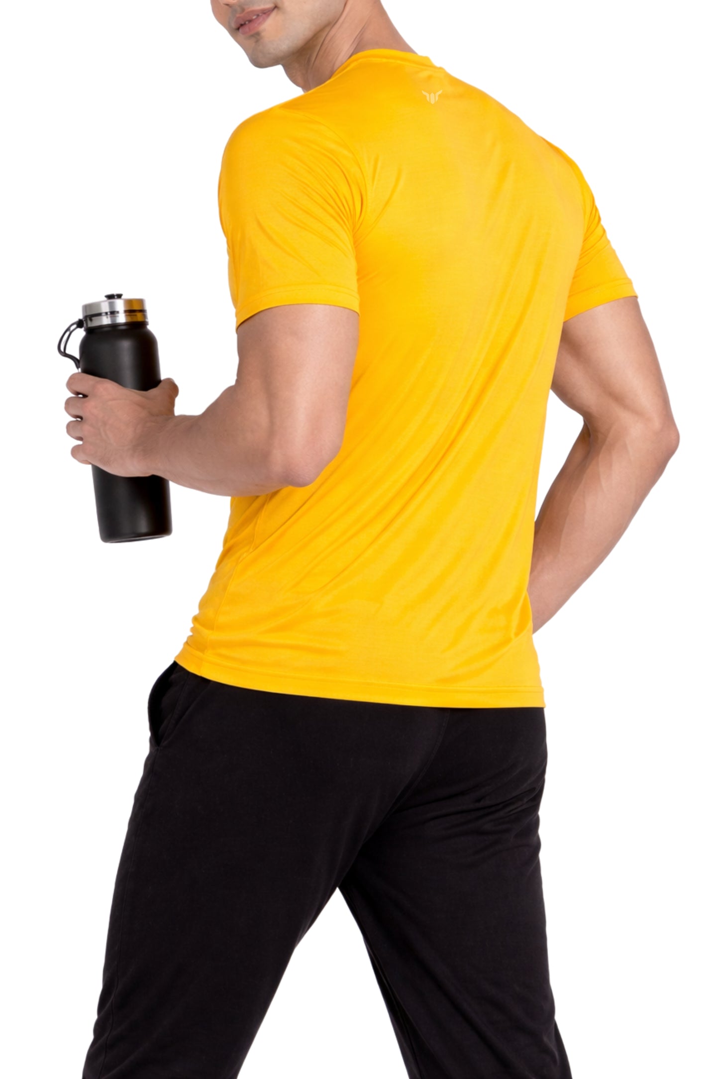 Men Yellow Active T-Shirt