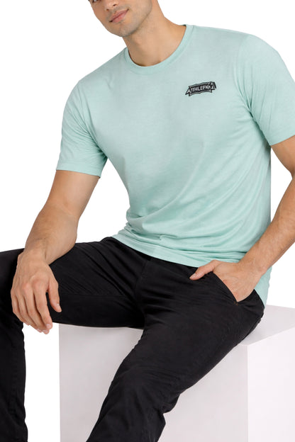 Men Sage Green Active T-Shirt