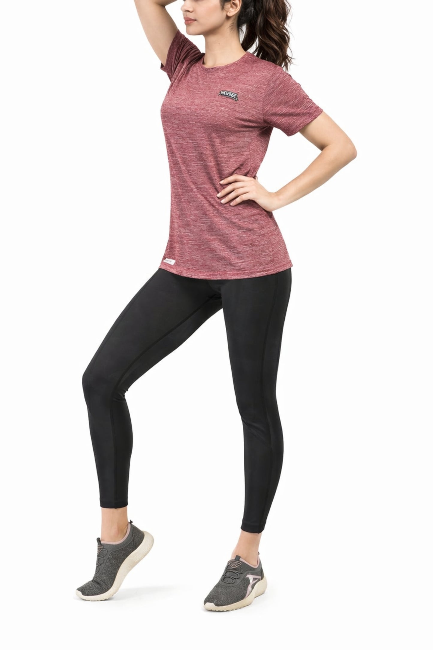 Women Red Active T-Shirt