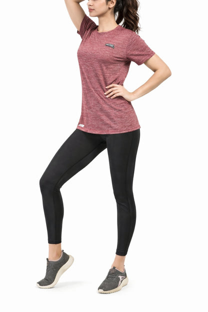 Women Red Active T-Shirt