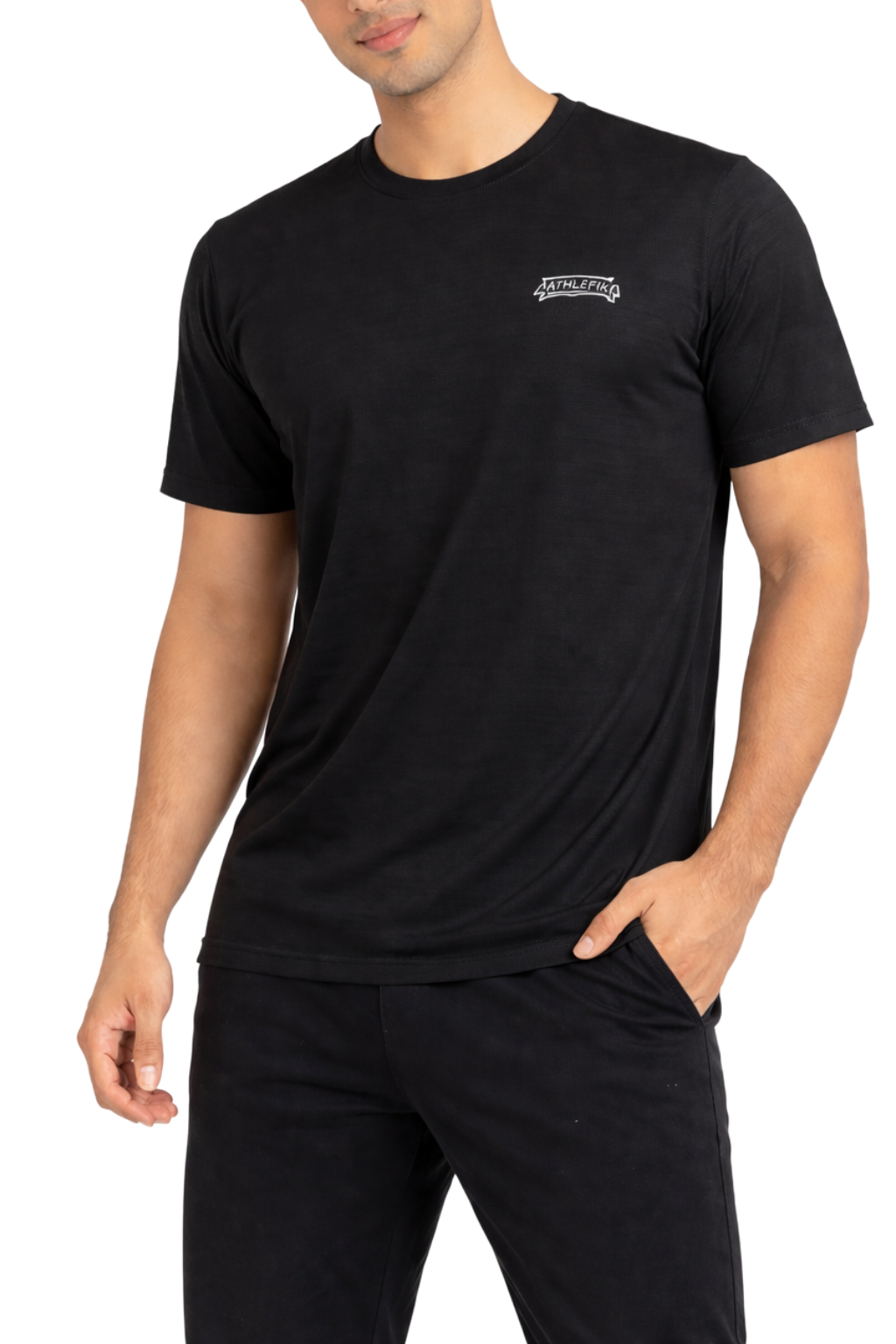 Men Black Active T-Shirt