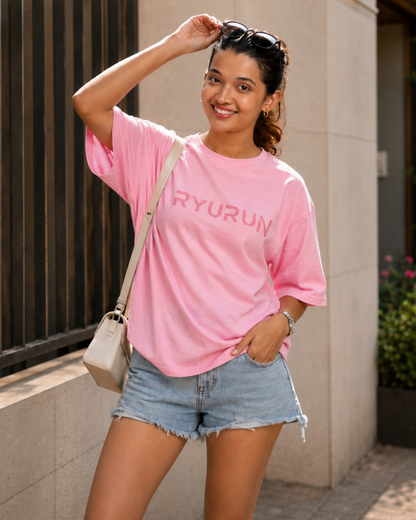 Oversized Aerella T Shirt | Pink