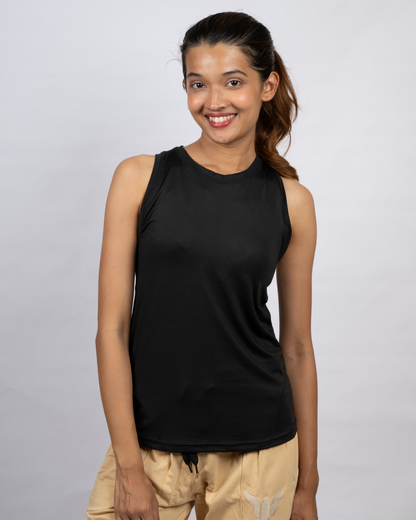 Women Black Tank Top