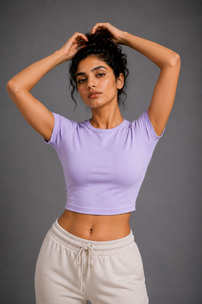Women Lavender Baby Tee