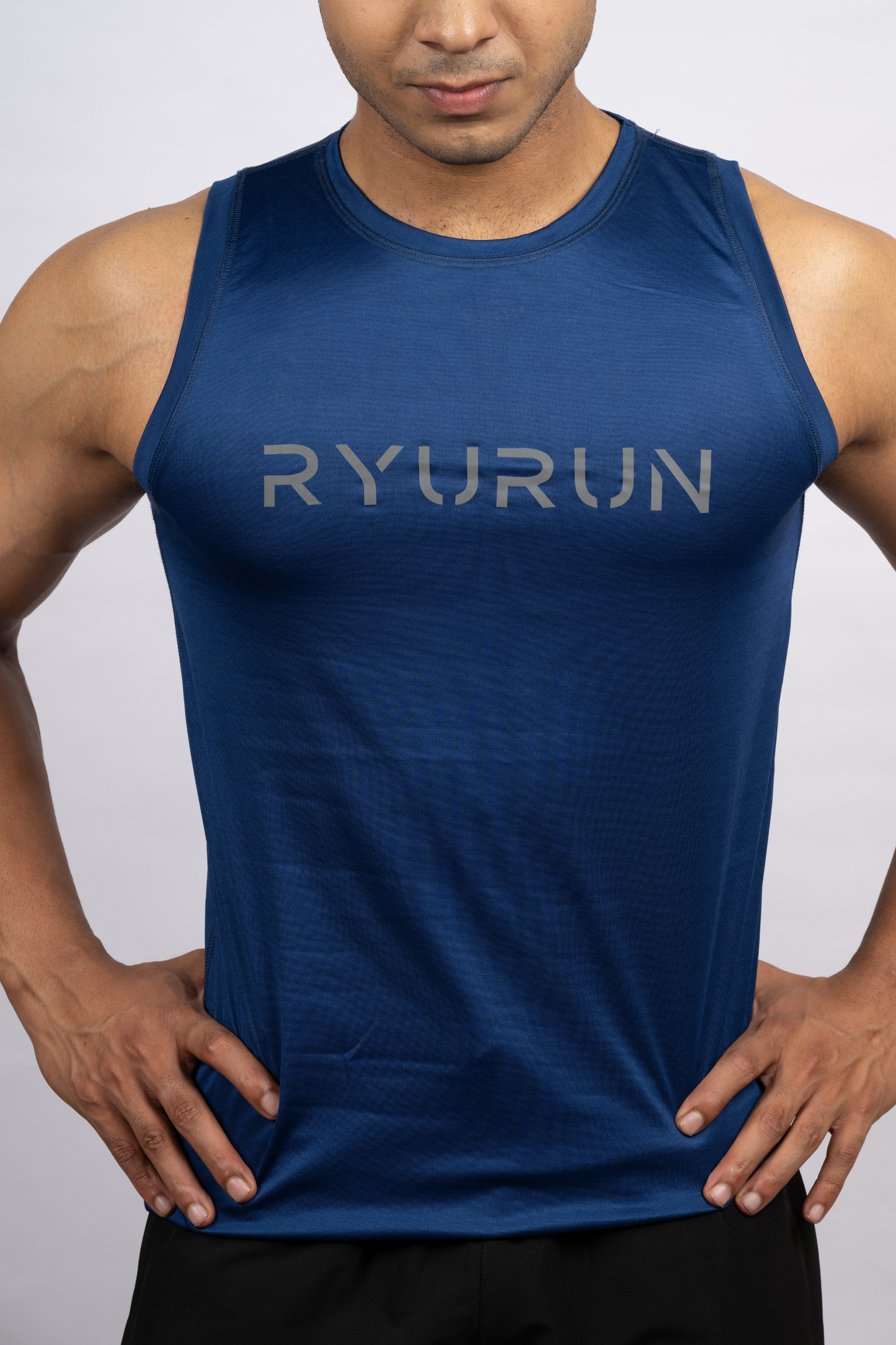 Muscle Mesh Gym Vest | Blue
