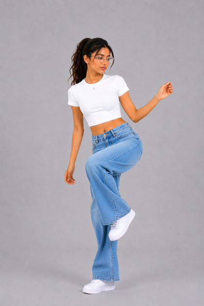Women White Baby Tee