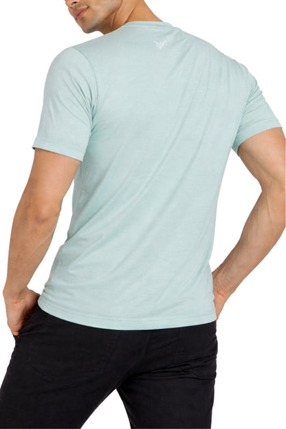 Men Sage Green Active T-Shirt