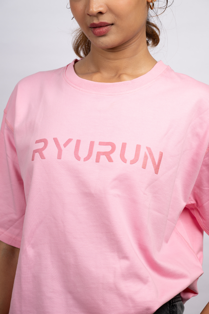 Oversized Aerella T Shirt | Pink