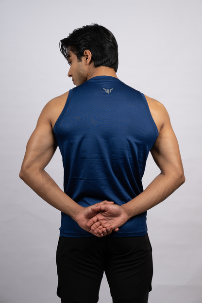 Muscle Mesh Gym Vest | Blue