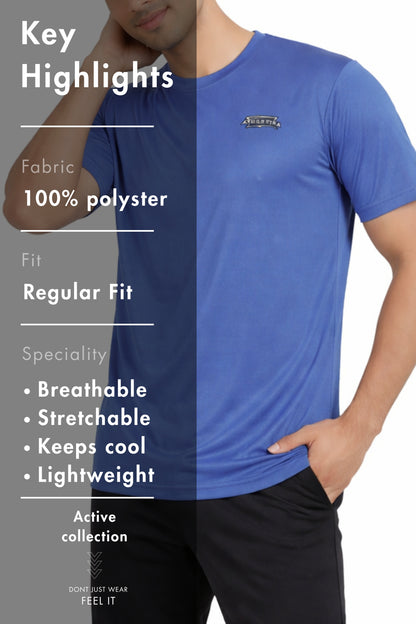 Men Navy Active T-Shirt