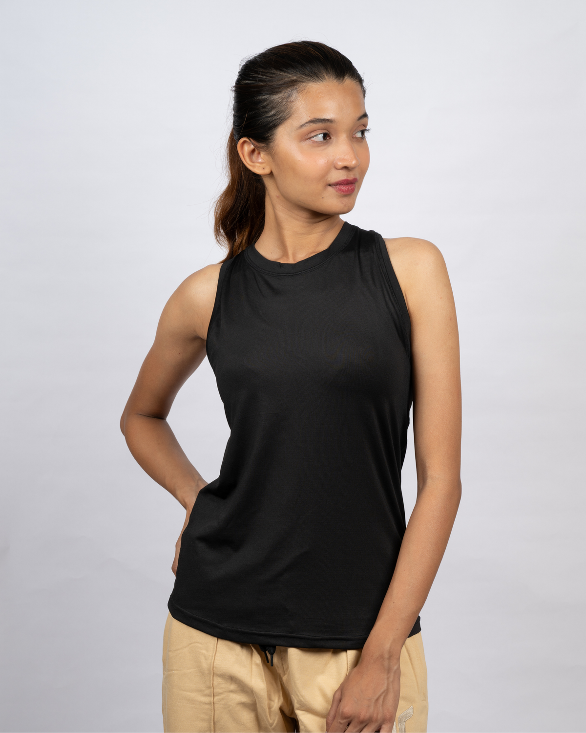 Women Black Tank Top
