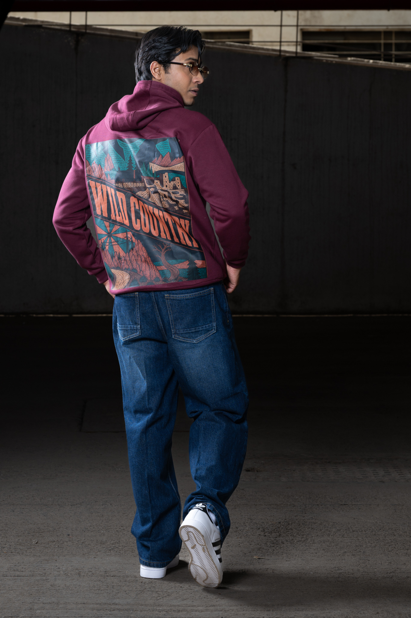Men Solid Maroon Hoodie | Wild Haven