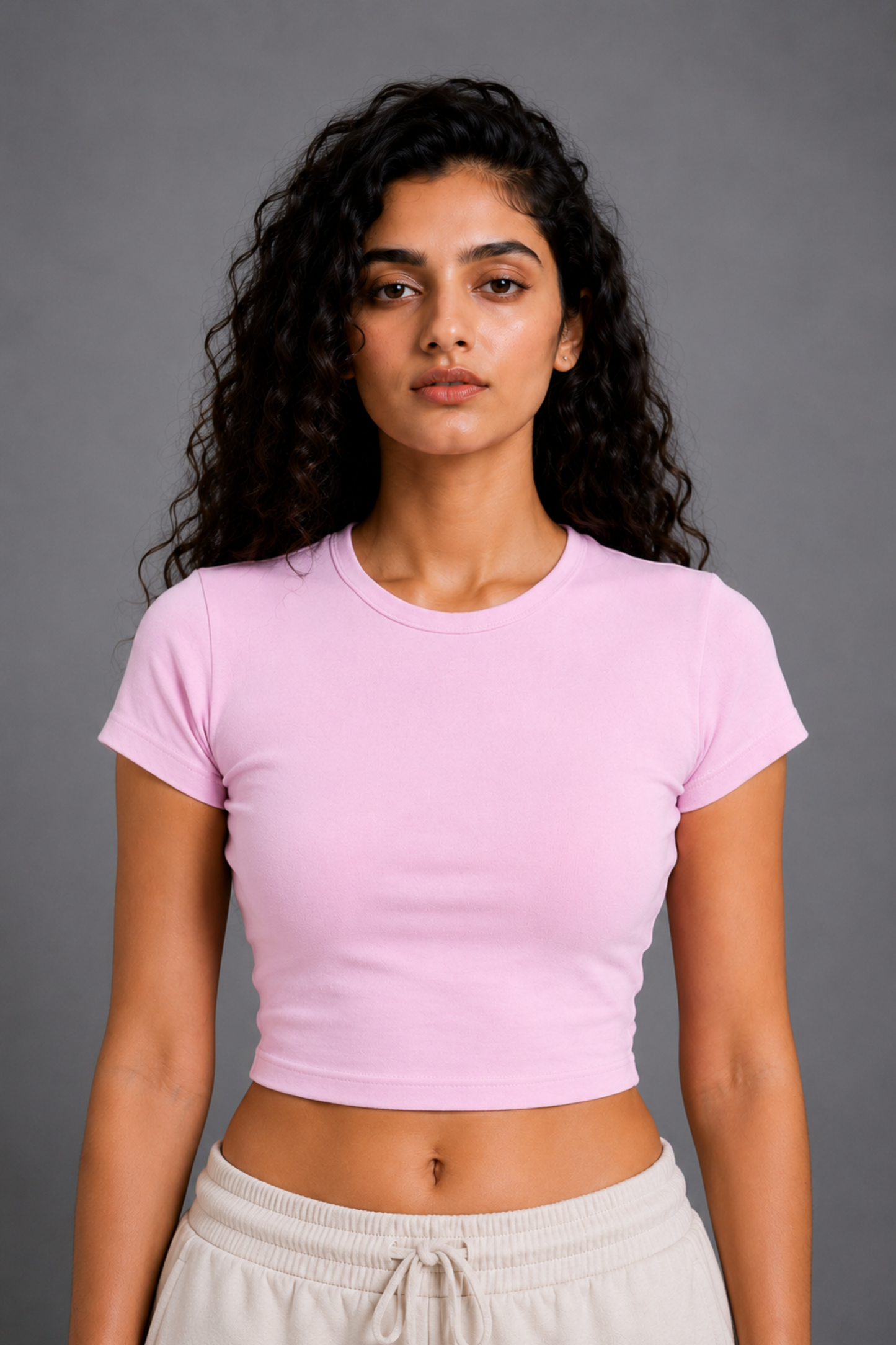 Women Pink Baby Tee